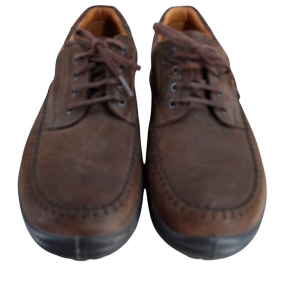 Ecco Seawalker Brown Leather Lace Up Loafers Size 47 US 13-13.5 Comfort Oxford main image 10